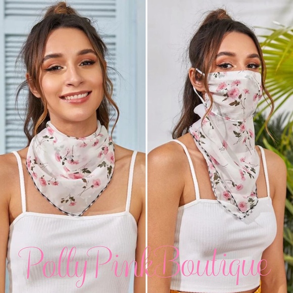 None Accessories - 🔥3/$20🔥2 In 1 Convertible Floral Face Mask Scarf